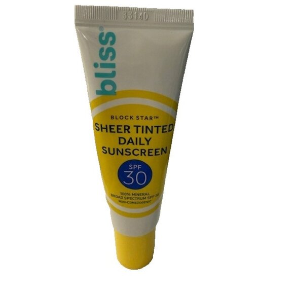 Bliss Block Star Sheer Tinted Daily Mineral Sunscreen SPF 30  1.4oz Broad Spectr - Picture 1 of 5